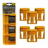 StealthMounts Yellow Battery Mounts For Dewalt 18V & Flexvolt Batteries (6 Pack) £17.95
